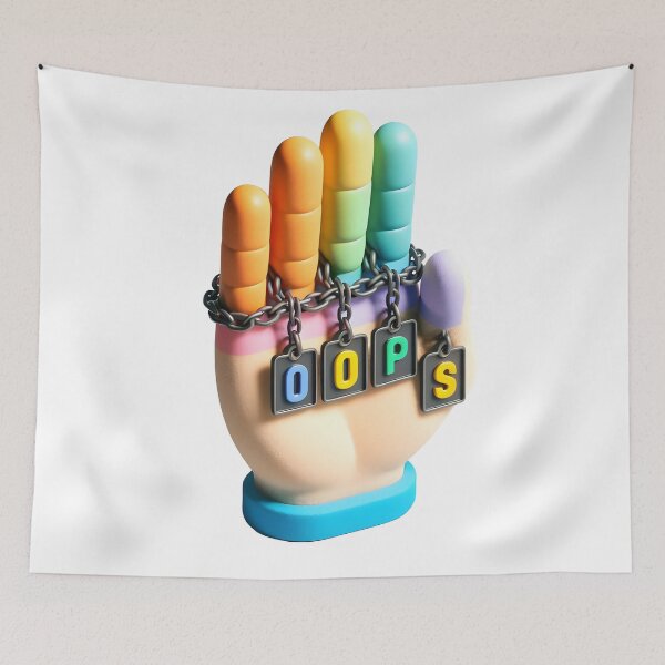Item preview, Hand with OOPS Plaques designed and sold by Glariix.