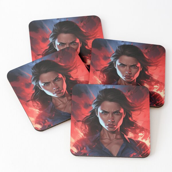 Item preview, Crimson Resolve – Fierce Determination Art Print designed and sold by SmartDesignByBB.