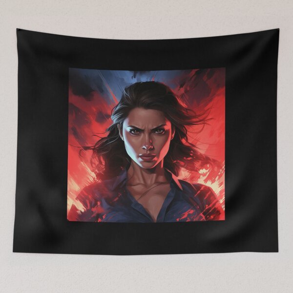 Item preview, Crimson Resolve – Fierce Determination Art Print designed and sold by SmartDesignByBB.