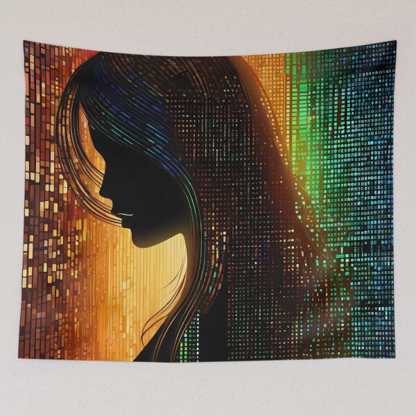 Item preview, Radiant Code: Unraveling the Luminous Beauty of Color Binary designed and sold by Artedig.