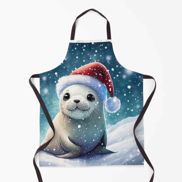 Artikelvorschau, Robbe mit Weihnachtsmütze  entworfen und verkauft von TBMdesigns.