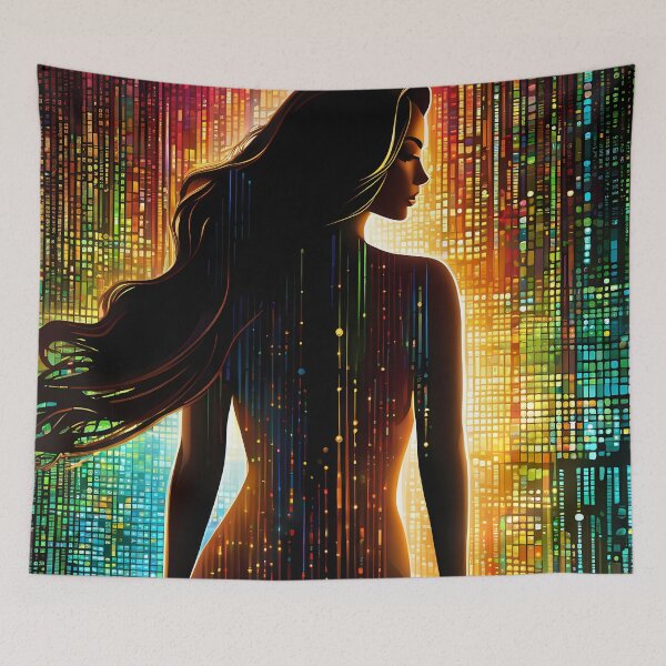 Item preview, Symphony of Zeros and Ones: How Color Binary Code Resonates in Digital Art designed and sold by Artedig.