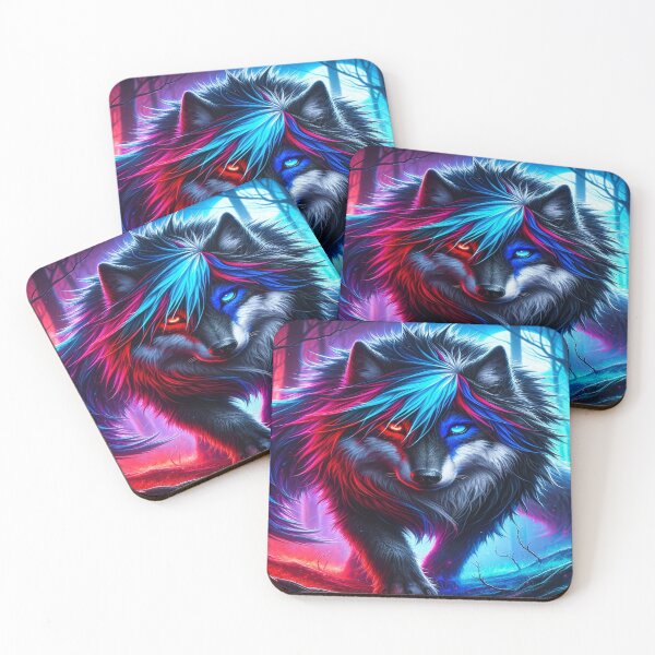 Item preview, Enigmatic Emo Wolf in Vibrant Wilderness designed and sold by Devin Farinsky.
