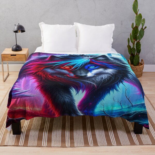 Item preview, Enigmatic Emo Wolf in Vibrant Wilderness designed and sold by Devin Farinsky.