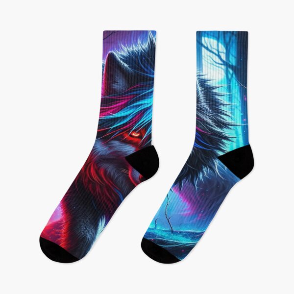 Item preview, Enigmatic Emo Wolf in Vibrant Wilderness designed and sold by Devin Farinsky.