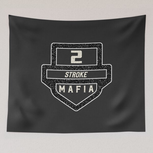 Item preview, Two Stroke Mafia Badge dirt bikes motocross enduro 2-stroke logo designed and sold by ssalujoe.