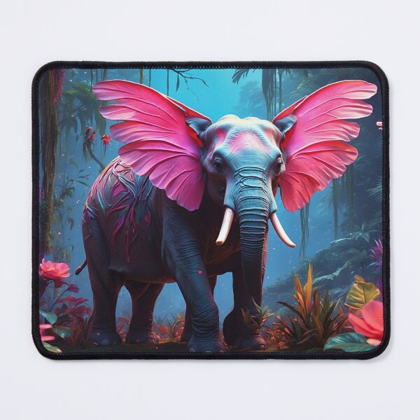 Item preview, Jungle Dreamland: Majestic Elephant with Butterfly Ears designed and sold by ZION-E-Store.