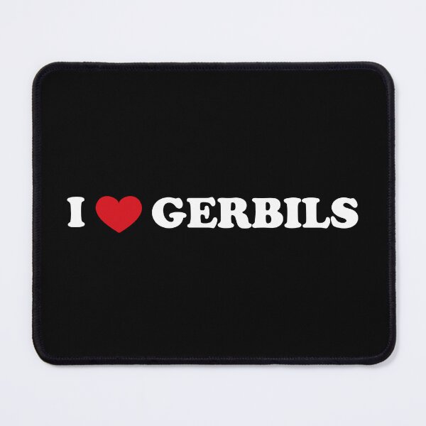 Item preview, Furry Hearts: Gerbil Love Design /white/ designed and sold by EmeraldeaArt.