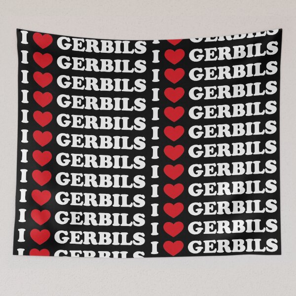 Item preview, Furry Hearts: Gerbil Love Design /white/ designed and sold by EmeraldeaArt.