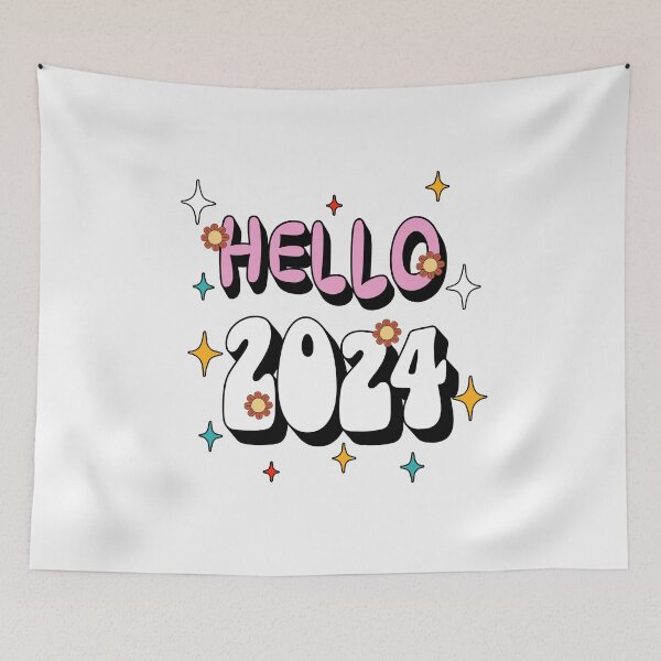 Item preview, Hello 2024 Happy 2024 New Year Celebration designed and sold by OliveAndSnow.