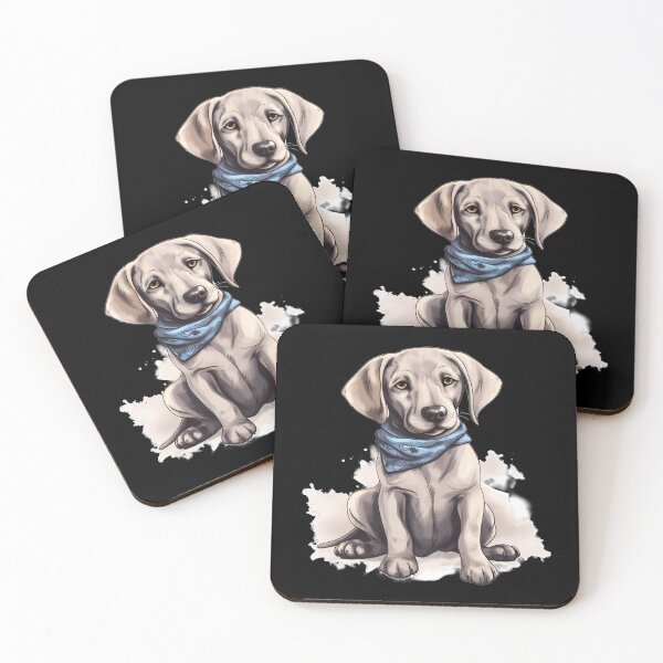 Item preview, Cute Silver Grey Labrador Retriever Puppy Illustration  designed and sold by NBSStore.