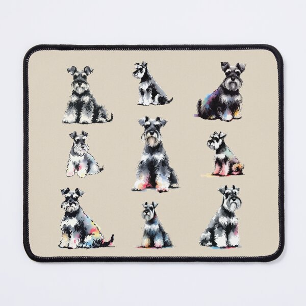 Item preview, Miniature Schnauzers Ink and Watercolour designed and sold by barksandsqueaks.