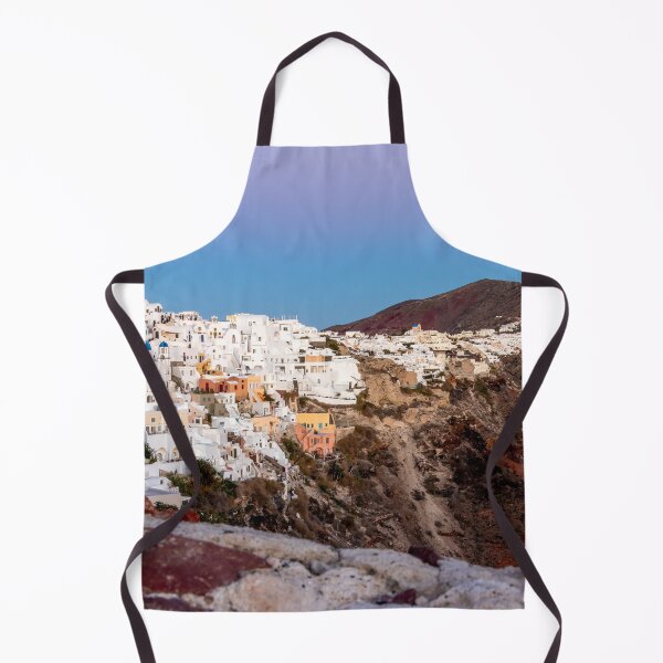 Item preview, Perfect Oia Sunset Over White Buildings, Blue Rooftops designed and sold by SafariByMarisa.