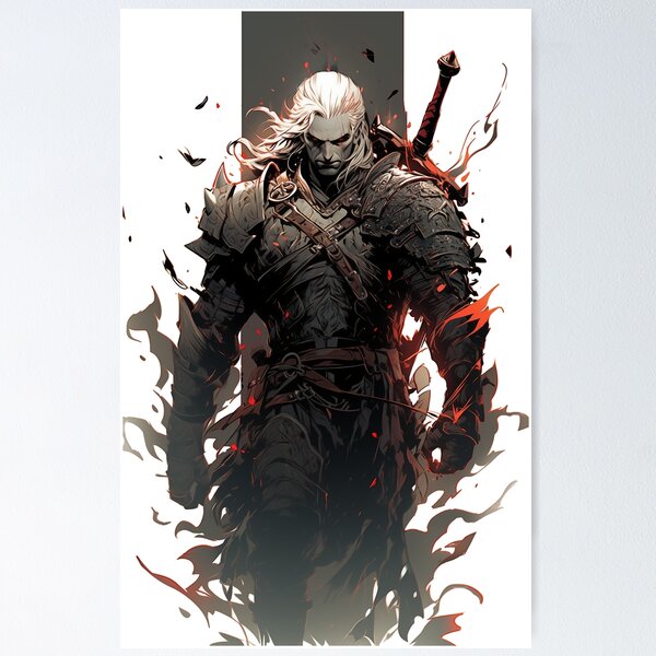 Geralt of Rivia Art Poster the Witcher Tv Series Wall Art Home