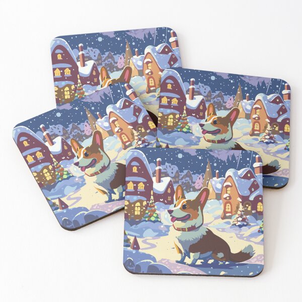 Item preview, Corgi in Christmas Town designed and sold by Corgi-at-night.