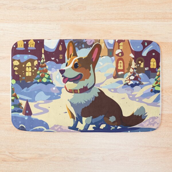Item preview, Corgi in Christmas Town designed and sold by Corgi-at-night.