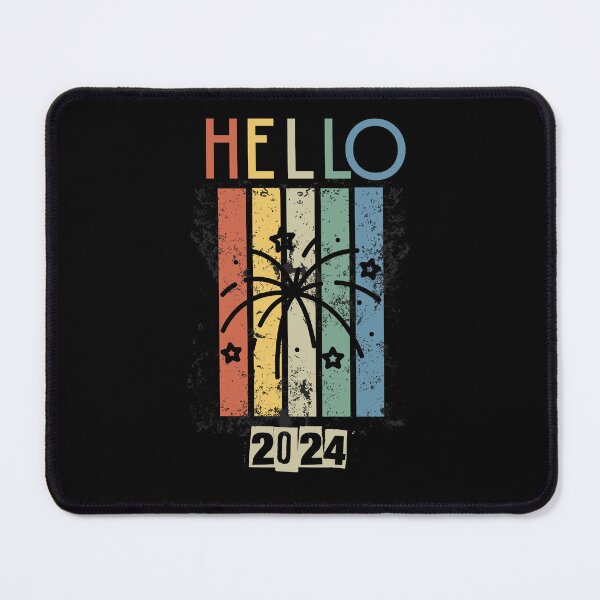 Item preview, Retro New Year Hello 2024 Vintage New Year Welcome 2024 designed and sold by OliveAndSnow.
