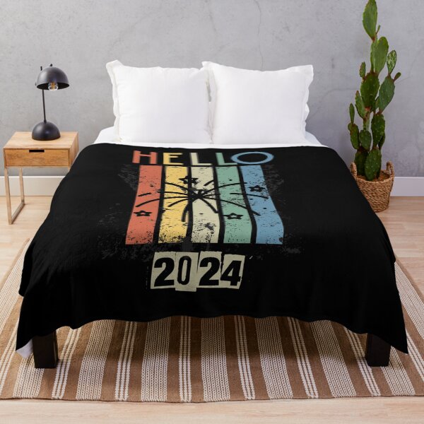 Item preview, Retro New Year Hello 2024 Vintage New Year Welcome 2024 designed and sold by OliveAndSnow.