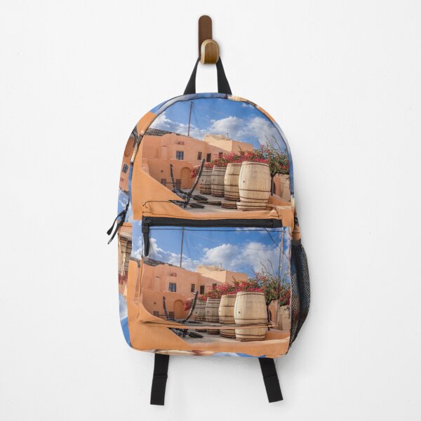 Item preview, Colorful Adobe Home Construction, Wine Barrels, Flowers, Greece designed and sold by SafariByMarisa.