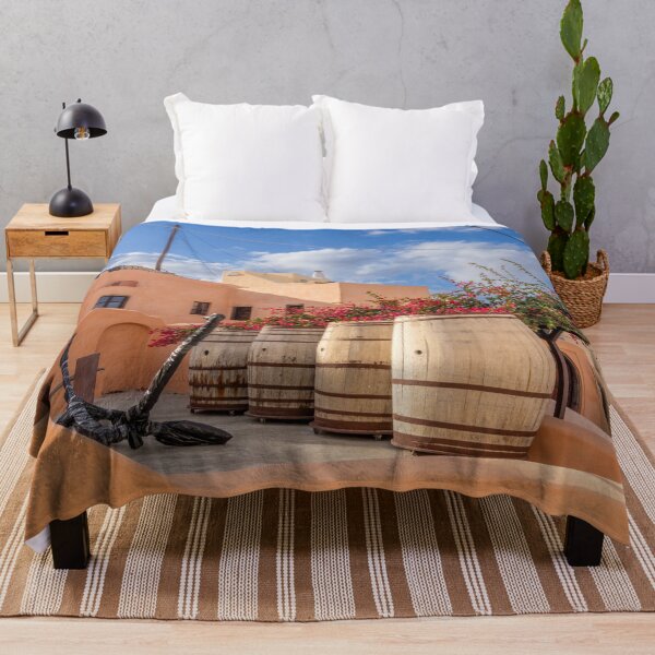 Item preview, Colorful Adobe Home Construction, Wine Barrels, Flowers, Greece designed and sold by SafariByMarisa.