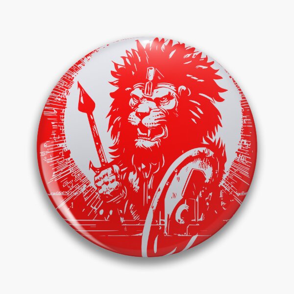 Item preview, Battle lion with shield and spear. designed and sold by KoandZo.