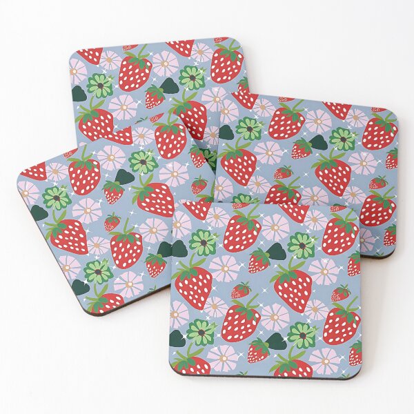 Item preview, Strawberry and flowers pattern designed and sold by EasyPrints337.