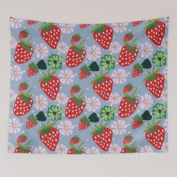 Item preview, Strawberry and flowers pattern designed and sold by EasyPrints337.