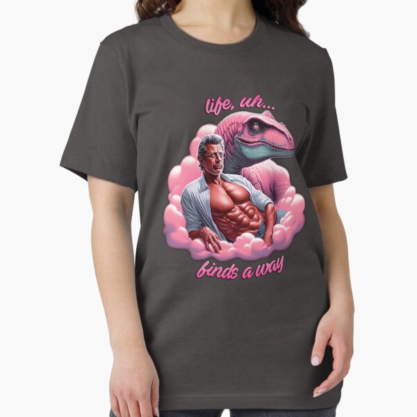 Vista previa del artículo con la obra «La vida, eh... encuentra un camino Pink Ian Malcolm», diseñado y vendido por liminalcandy.