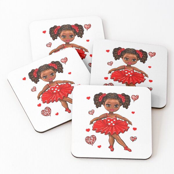 Item preview,  Black Girl Ballerina in Red Tutu | Young Dancer Art | African American Gifts designed and sold by Artonmytee.