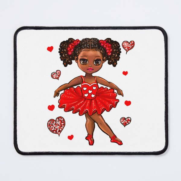 Item preview,  Black Girl Ballerina in Red Tutu | Young Dancer Art | African American Gifts designed and sold by Artonmytee.