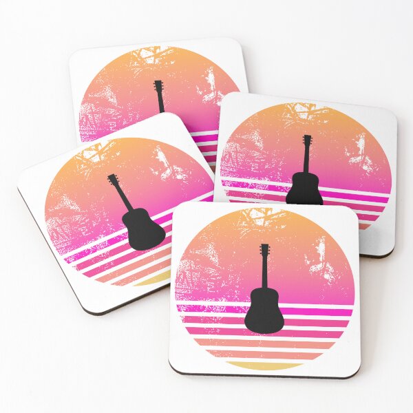 Item preview, Retro Sunset Acoustic Guitar Silhouette designed and sold by JPareDesign.