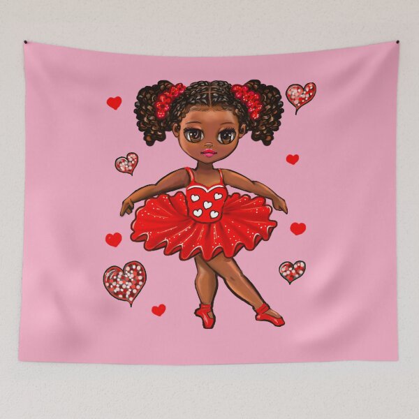 Item preview,  Black Girl Ballerina in Red Tutu | Young Dancer Art | African American Gifts designed and sold by Artonmytee.