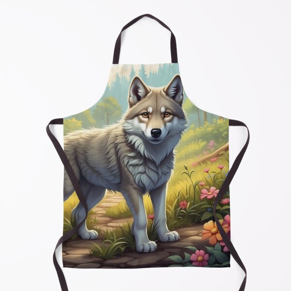 Artikelvorschau, Waldwanderer: Anmutiger Wolf inmitten von Frühlingsblüten entworfen und verkauft von Nick Seidel.