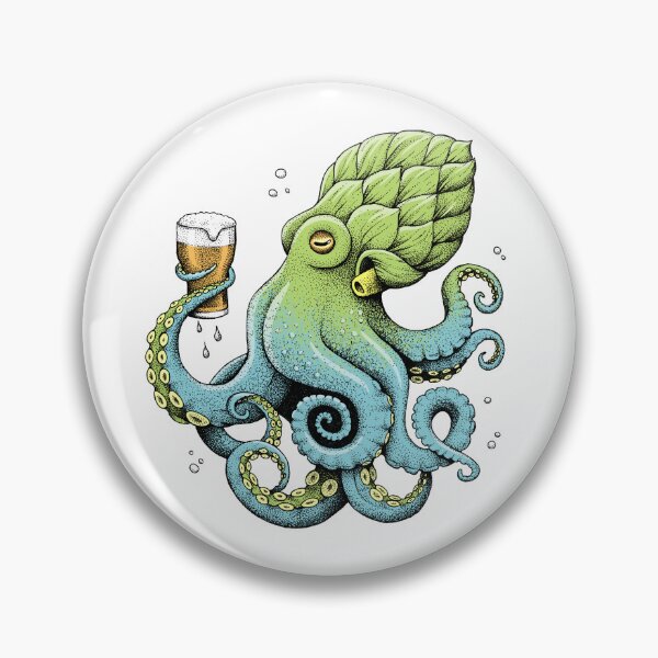 Item preview, Hop-to-pus Octopus Drinking Beer designed and sold by HabbyArt.