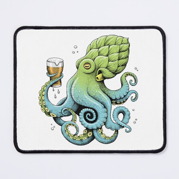 Item preview, Hop-to-pus Octopus Drinking Beer designed and sold by HabbyArt.