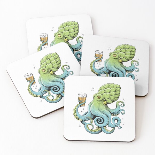 Item preview, Hop-to-pus Octopus Drinking Beer designed and sold by HabbyArt.