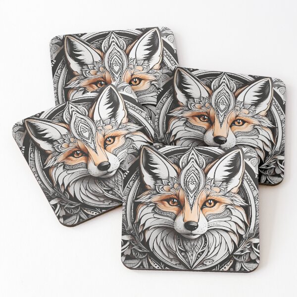 Artikelvorschau, Fuchs zen art, zentangle, ZIA, zendoodle entworfen und verkauft von zamperoni.