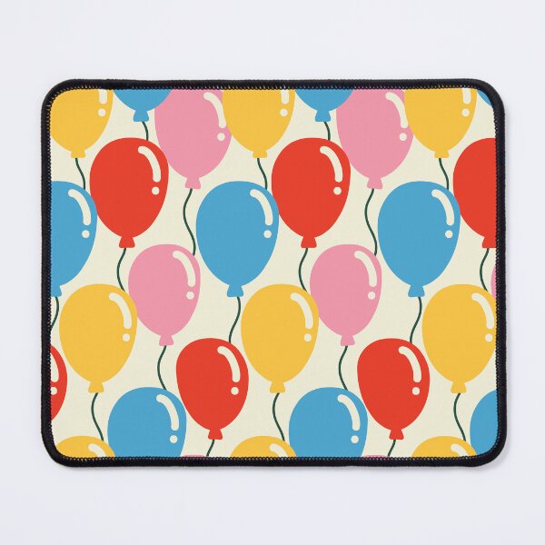 Item preview, Balloon Party Pattern (pink/red/yellow/blue) designed and sold by Design Minds Boutique.