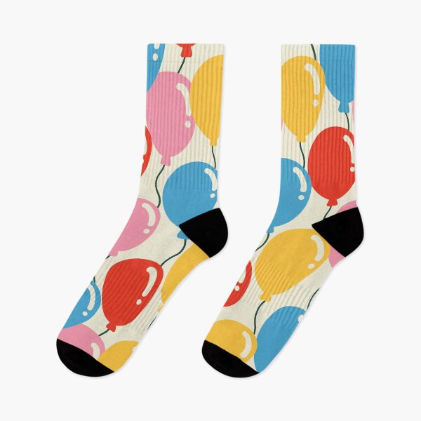 Item preview, Balloon Party Pattern (pink/red/yellow/blue) designed and sold by Design Minds Boutique.
