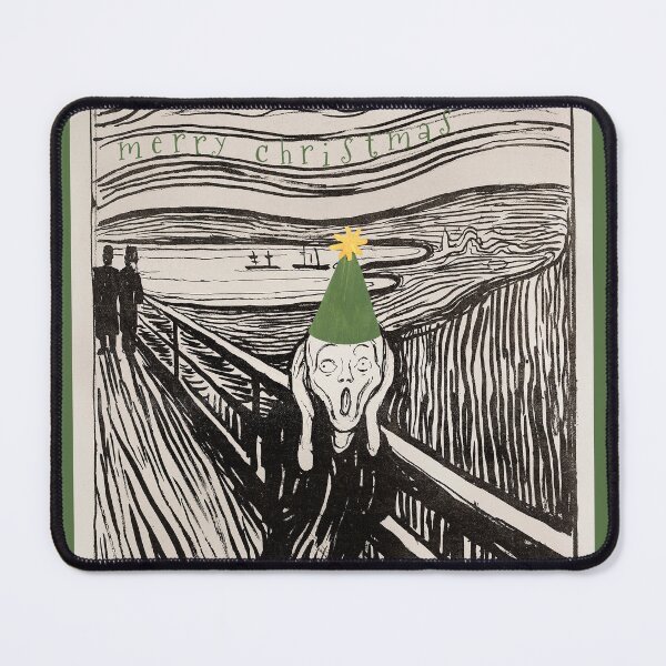 Item preview, Christmas Scream Funny Existential Dark Holiday Merry Xmas Wishes designed and sold by kierkegaard.