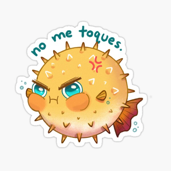 Vista previa del artículo con la obra «No me toques / No me toques Blowfish», diseñado y vendido por heyouwitheface.