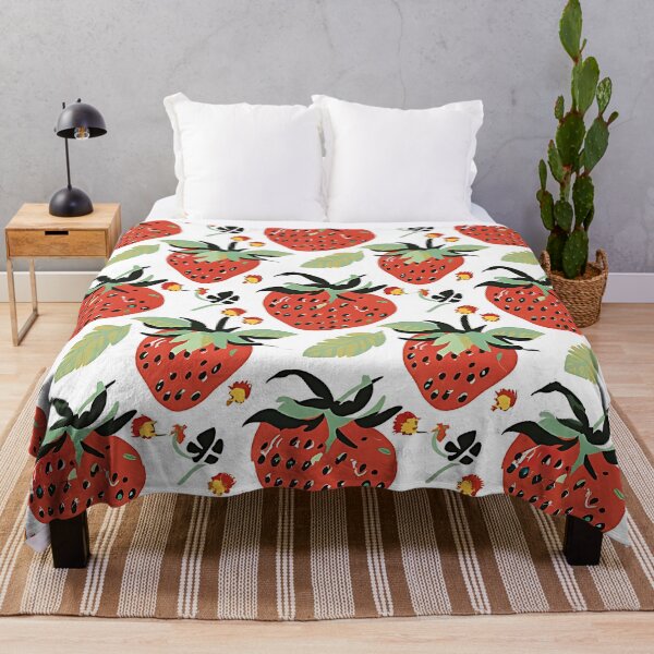 Item preview, Cute Strawberries in white pattern  designed and sold by EasyPrints337.