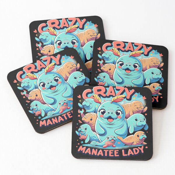 Item preview, Crazy Manatee Lady - Cartoonish Manatee Lover T-Shirt designed and sold by SandbarTees.