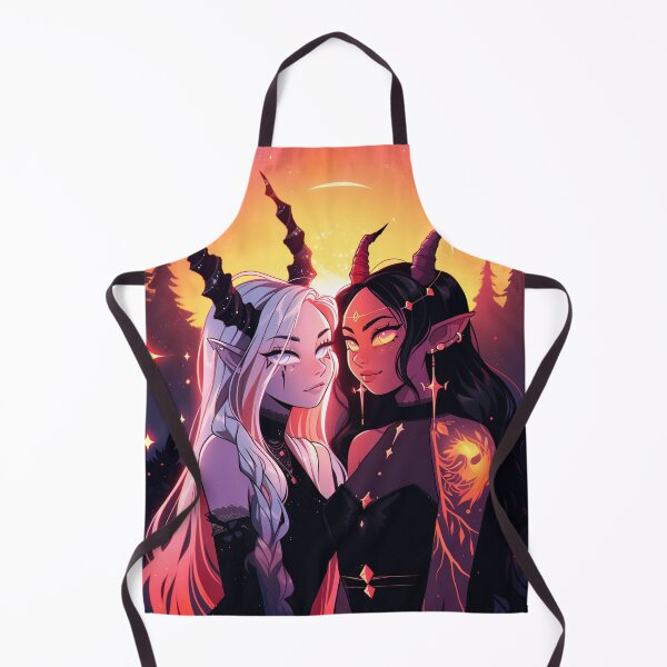 Item preview, Fantasy Forest Enchanted Demons Anime Girls Duo designed and sold by bubblegoth.