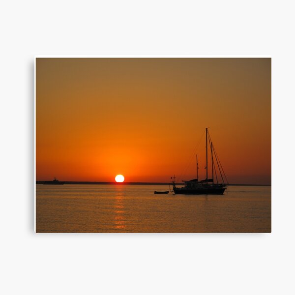Sailboat at Sunset Canvas Print