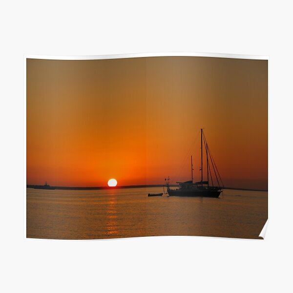 Sailboat at Sunset Poster