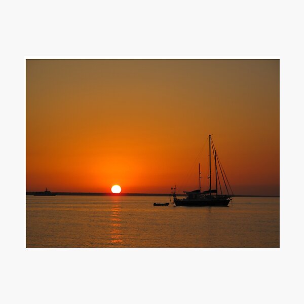 Sailboat at Sunset Photographic Print