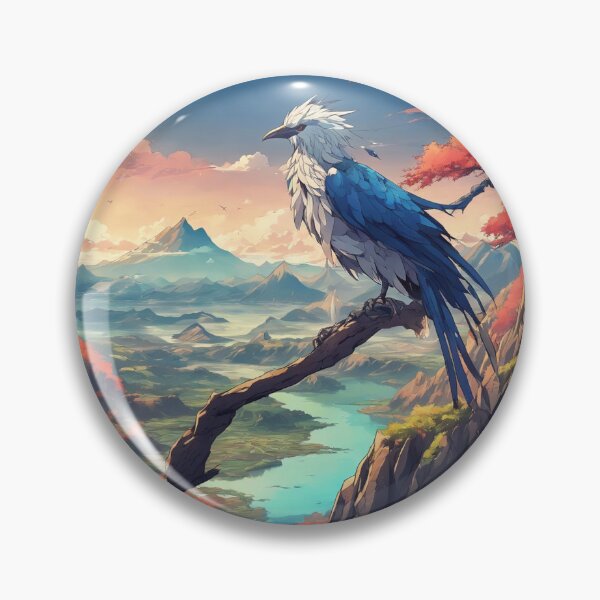 Item preview, Fantasy Eagle Perched Over Valley designed and sold by HappyShiitake.