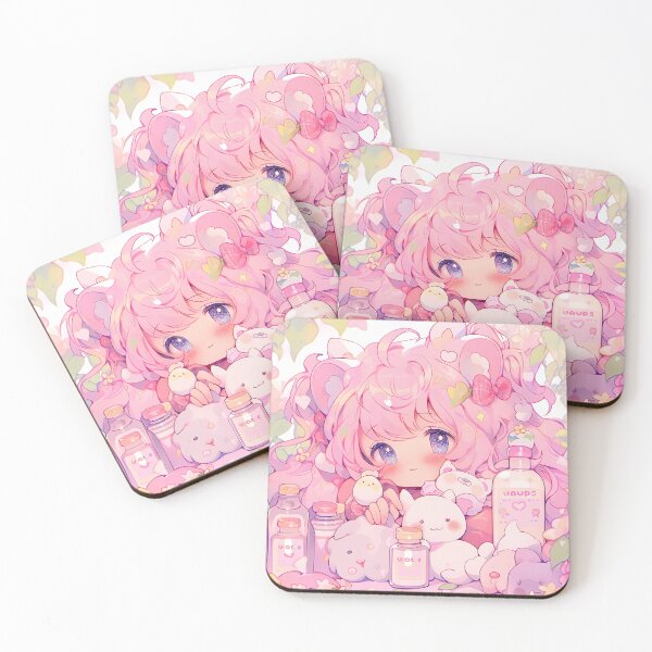 Item preview, Kawaii Pastel Pink Anime Girl designed and sold by bubblegoth.