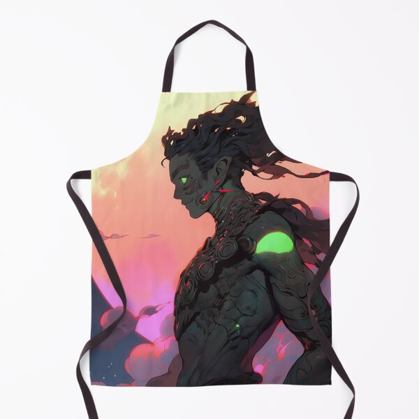 Item preview, Anime Sci-Fi Warrior and Glowing Moonlit Night designed and sold by bubblegoth.